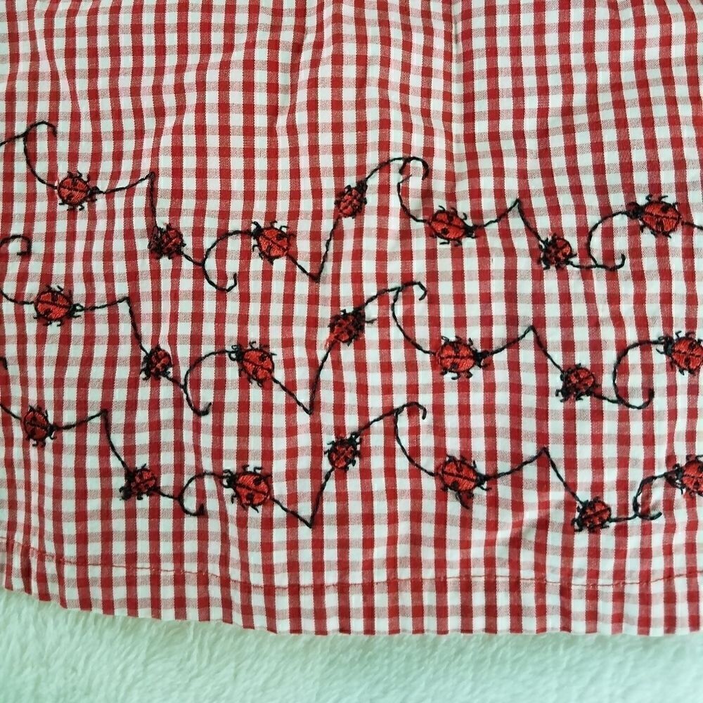 Copper Key Red & White Lady Bug Embroidered Top - Picture 4 of 8